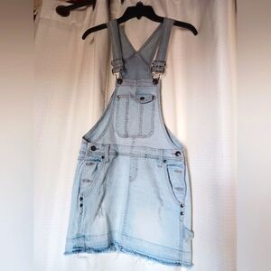 LEI Light Blue Denim Overall Dress